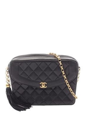 CHANEL Pre-Owned 1997-1999 CC Quilted Lambskin Diana Camera Bag crossbody bag - Black