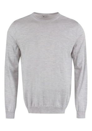 THE (Alphabet) fine knit crew-neck sweater - Grey
