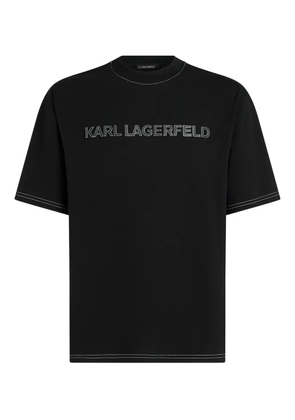 Karl Lagerfeld contrast-stitching T-shirt - Black