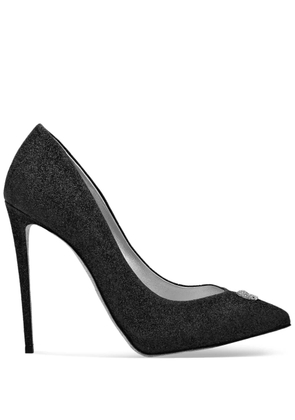Philipp Plein glitter-detailed stiletto pumps - Black