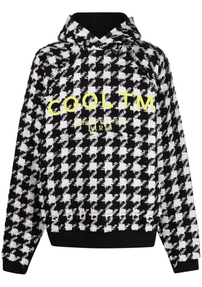 COOL T.M houndstooth hoodie - Black