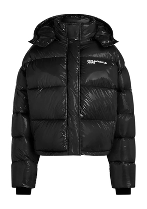 Karl Lagerfeld Jeans hooded puffer jacket - Black