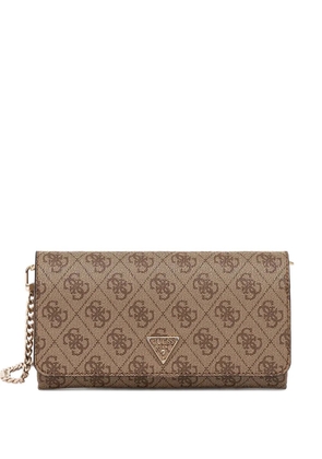 GUESS USA monogram-pattern crossbody bag - Brown