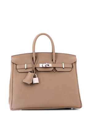 Hermès Pre-Owned Birkin Handbag Brown Togo with Palladium Hardware 25 tote bag - Neutrals