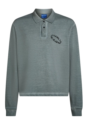 Karl Lagerfeld Jeans logo-print polo sweatshirt - Grey