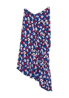 colville floral-print asymmetric skirt - Blue