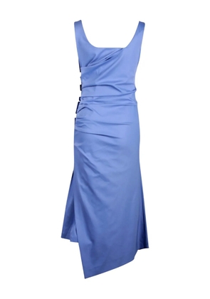 Sportmax Vintage gathered midi dress - Blue