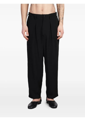 Y's pleat-detailing trousers - Black