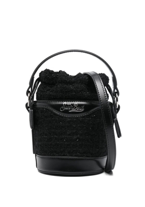 MC2 Saint Barth mini Mila tweed bucket bag - Black