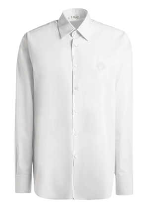 Bally logo-embroidered cotton shirt - White