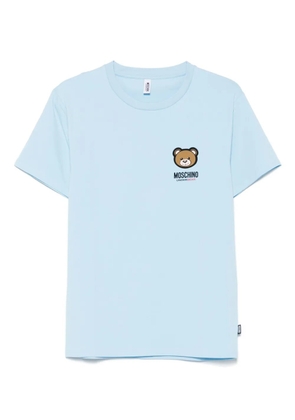 Moschino logo-appliqué T-shirt - Blue