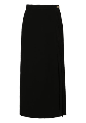 SANDRO pleated wrap midi skirt - Black