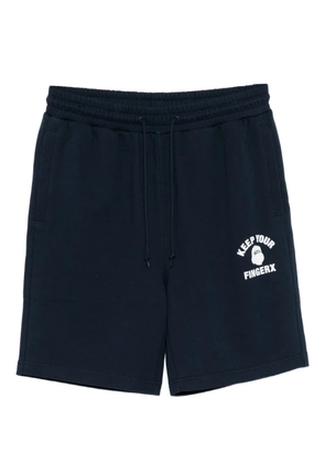 FINGERCROXX logo-print shorts - Blue