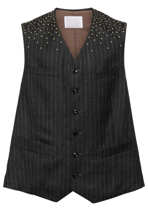 Kolor stud-embellished waistcoat - Grey