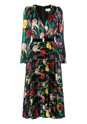NISSA floral-print midi dress - Black