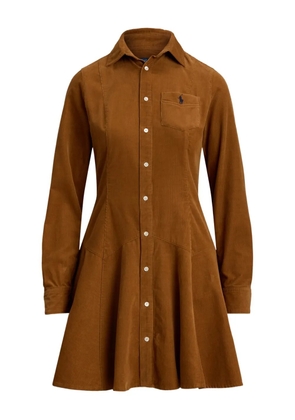 Polo Ralph Lauren corduroy collared shirt dress - Brown