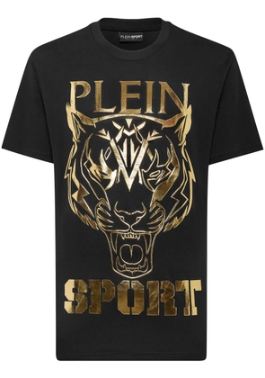 Plein Sport tiger-print round-neck T-shirt - Black