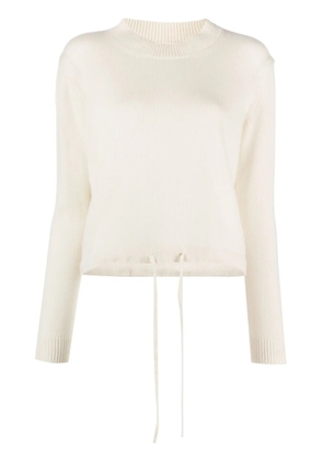 Liska cashmere drawstring-hem jumper - White