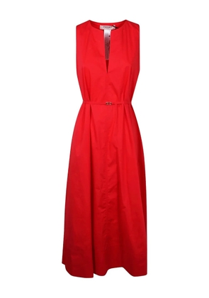 TWINSET belted midi dress - Red