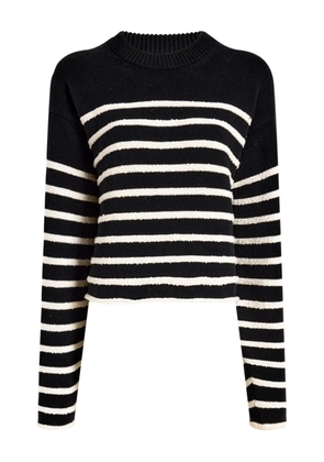 Proenza Schouler White Label striped cropped sweater - Black