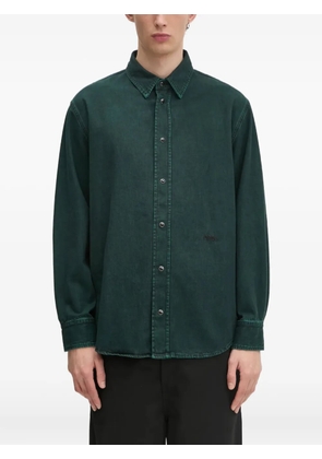 032c button-fastening denim shirt - Green