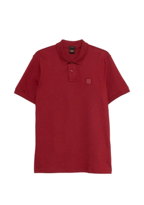 BOSS buttoned patch polo shirt - Red