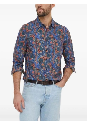 Desigual abstract-print long-sleeve shirt - Blue