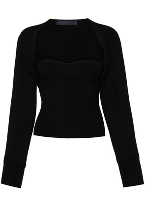 Juun.J Golji tube top bolero - Black