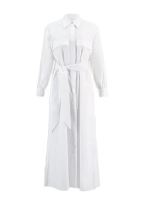 Su belted shirt dress - White