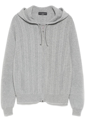 Brett Johnson Herringbone cashmere hoodie - Grey