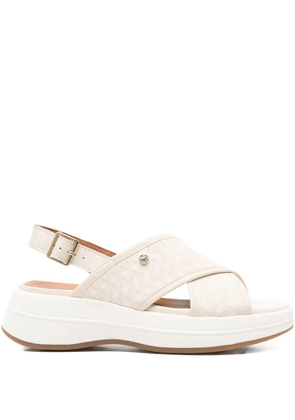 Geox 55mm Spherica cross-strap platform sandals - Neutrals