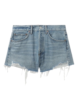 AGOLDE ripped denim shorts - Blue