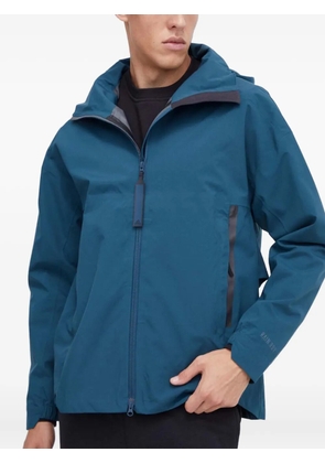 adidas hooded logo-print jacket - Blue