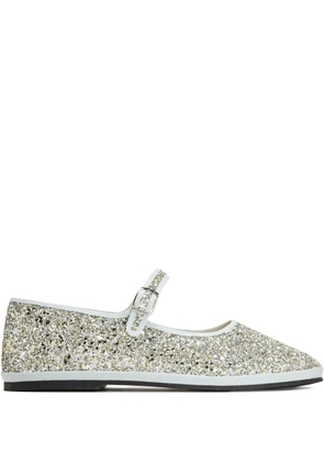 CAPULETTE glitter-embellishment ballet flats - Grey