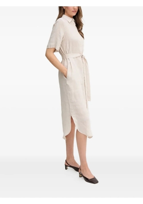 Gant belted shirt midi dress - Neutrals