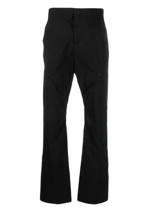 Post Archive Faction zip-details flared trousers - Black