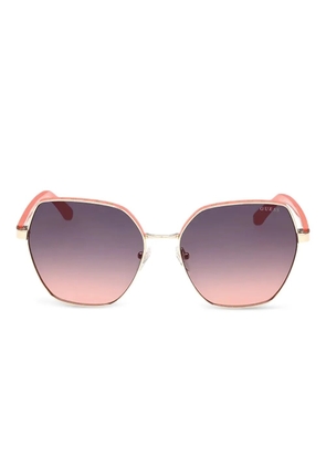 GUESS EYEWEAR geometric-frame sunglasses - Gold