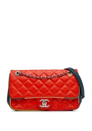 CHANEL Pre-Owned 2016-2017 Medium Lambskin Cuba Color Flap crossbody bag - Red