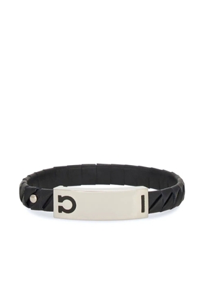 Ferragamo Gancini leather bracelet - Black