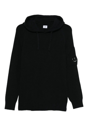 C.P. Company Lens-detail hoodie - Black