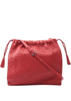 Bottega Veneta Pre-Owned 2010s Intrecciato tassel-detail shoulder bag - Red