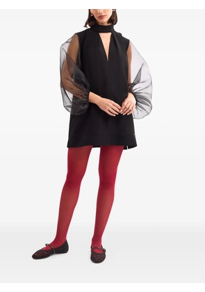 Gemy Maalouf split V-neck mini dress - Black