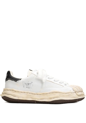 Maison MIHARA YASUHIRO torn-film attached canvas sneakers - White