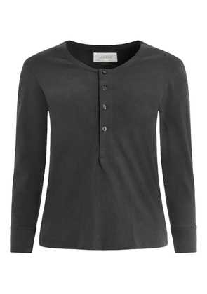 The Great. buttoned top - Grey