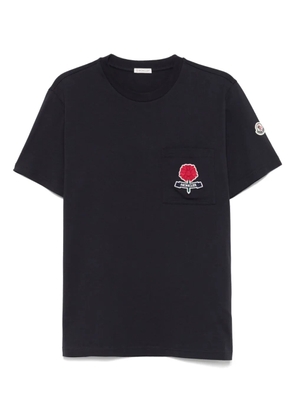 Moncler logo-embroidered T-shirt - Blue