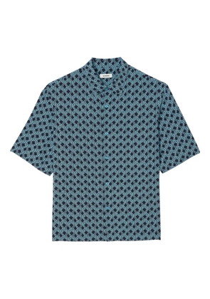 SANDRO graphic-print short-sleeve shirt - Blue