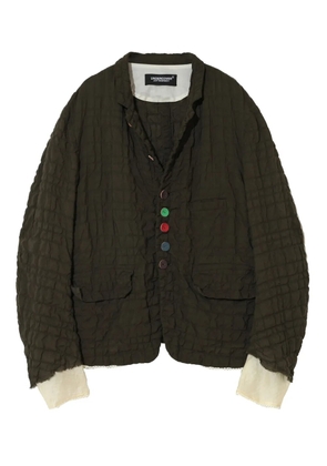 Undercover crinkled-texture blazer - D.KHAKI