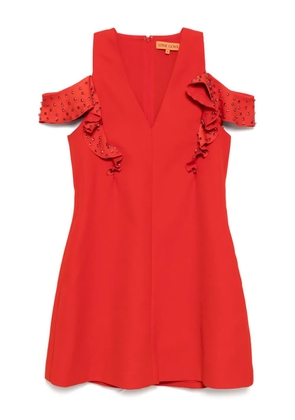 Stine Goya ruffle-sleeves mini dress - Red