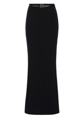 Elisabetta Franchi belted crepe maxi skirt - Black