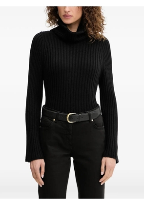LUISA SPAGNOLI Maura ribbed roll-neck sweater - Black